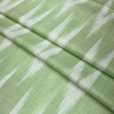 Mint Green Chevron Cotton Ikat Fabric (Wholesale)