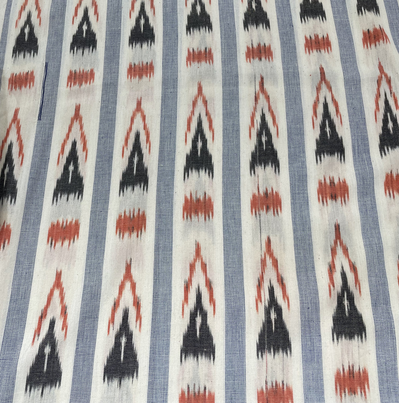 Multicolor Abstract Handloom Ikat Cotton Fabric