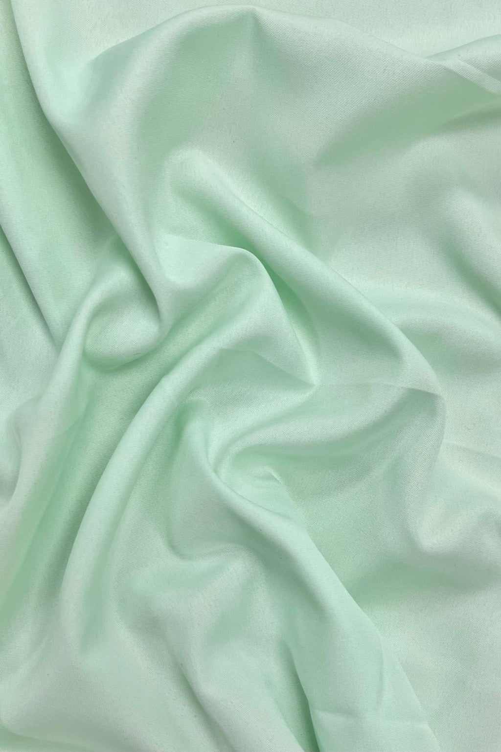 Mint Plain Smooth Crepe Polyester Fabric