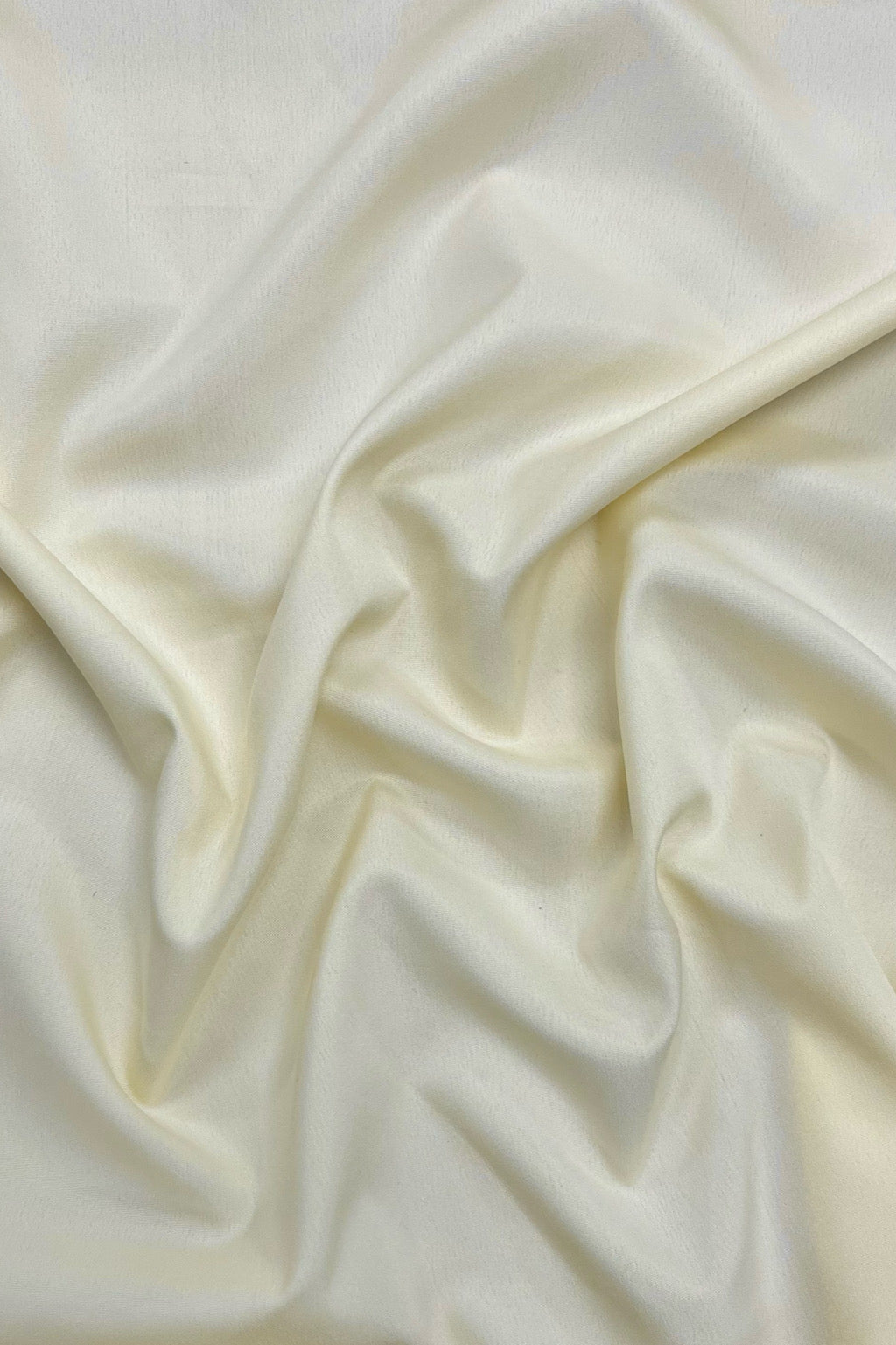 Light Cream Plain Smooth Crepe Polyester Fabric (Wholesale)