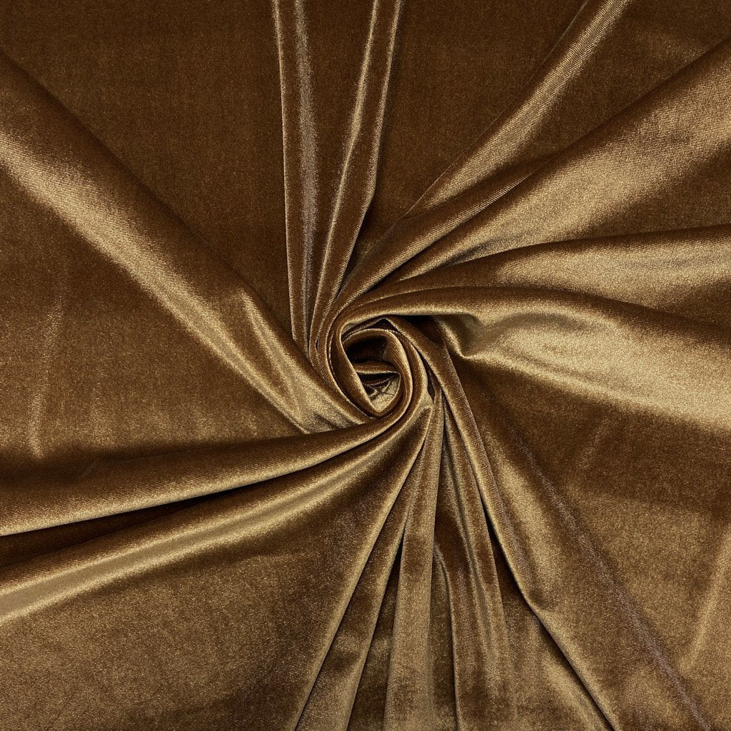 Tan Velvet Solid Dyed Fabric