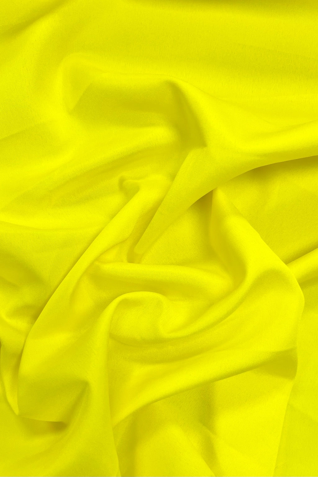 Bright Yellow Plain Smooth Crepe Polyester Fabric (Wholesale)