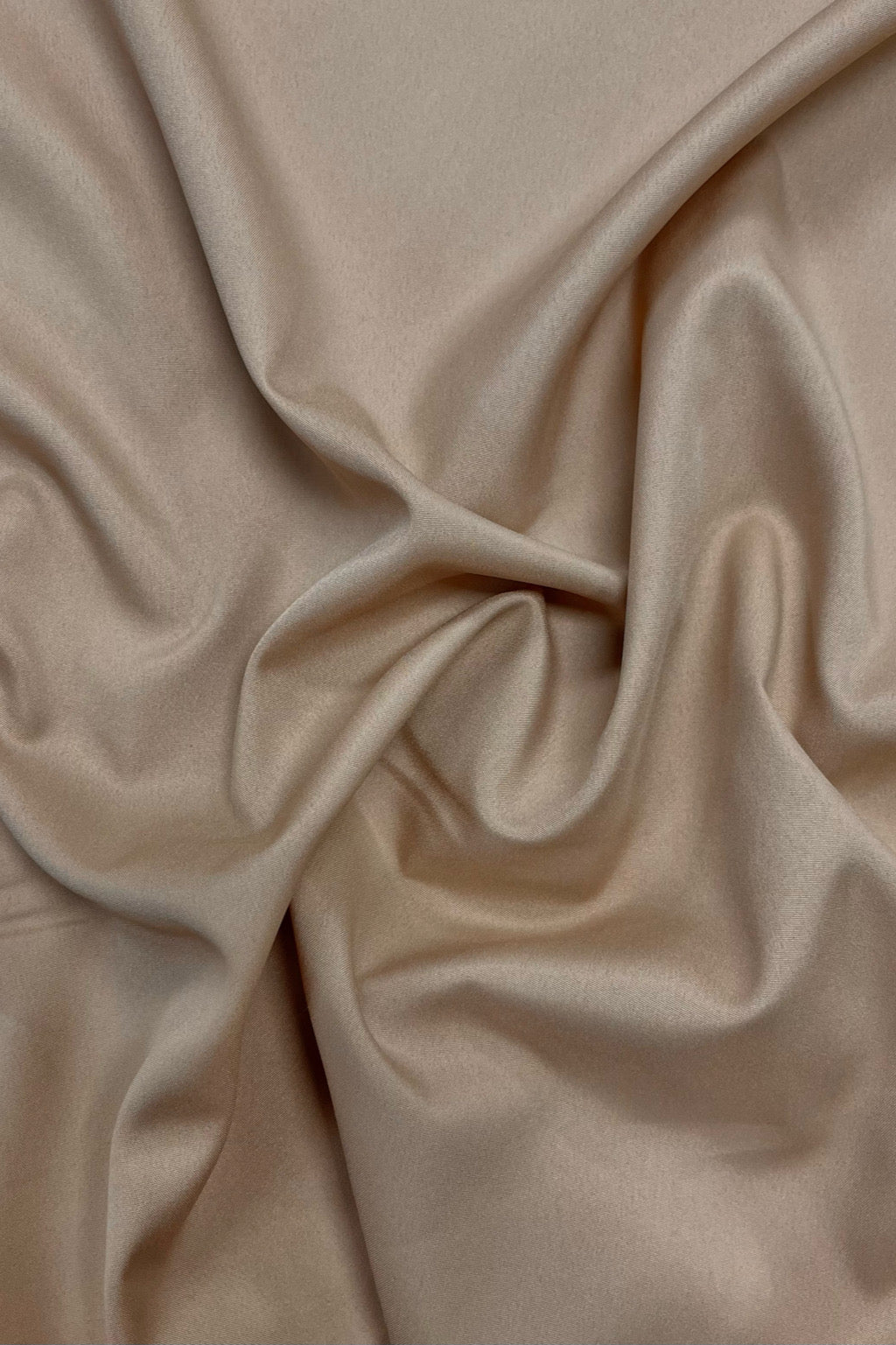 Beige Plain Smooth Crepe Polyester Fabric (Wholesale)