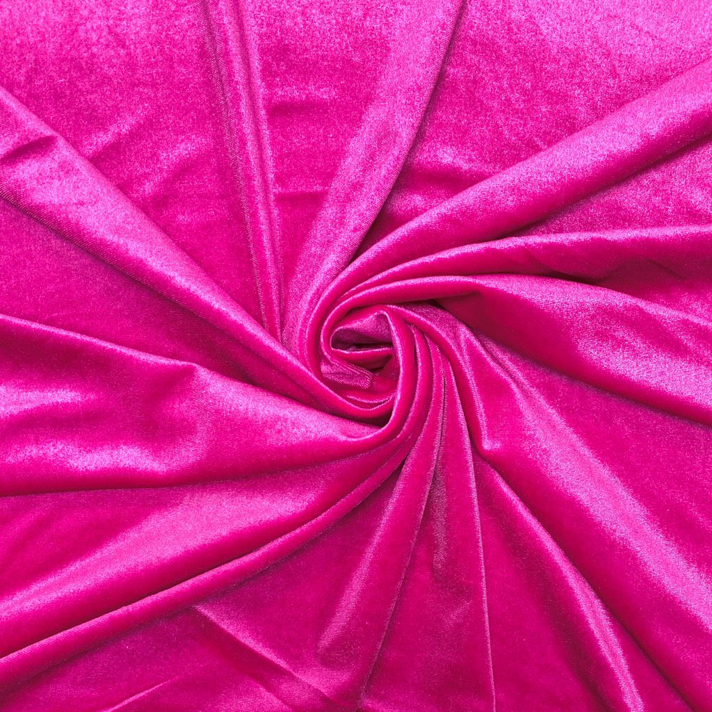 Cerise Velvet Solid Dyed Fabric