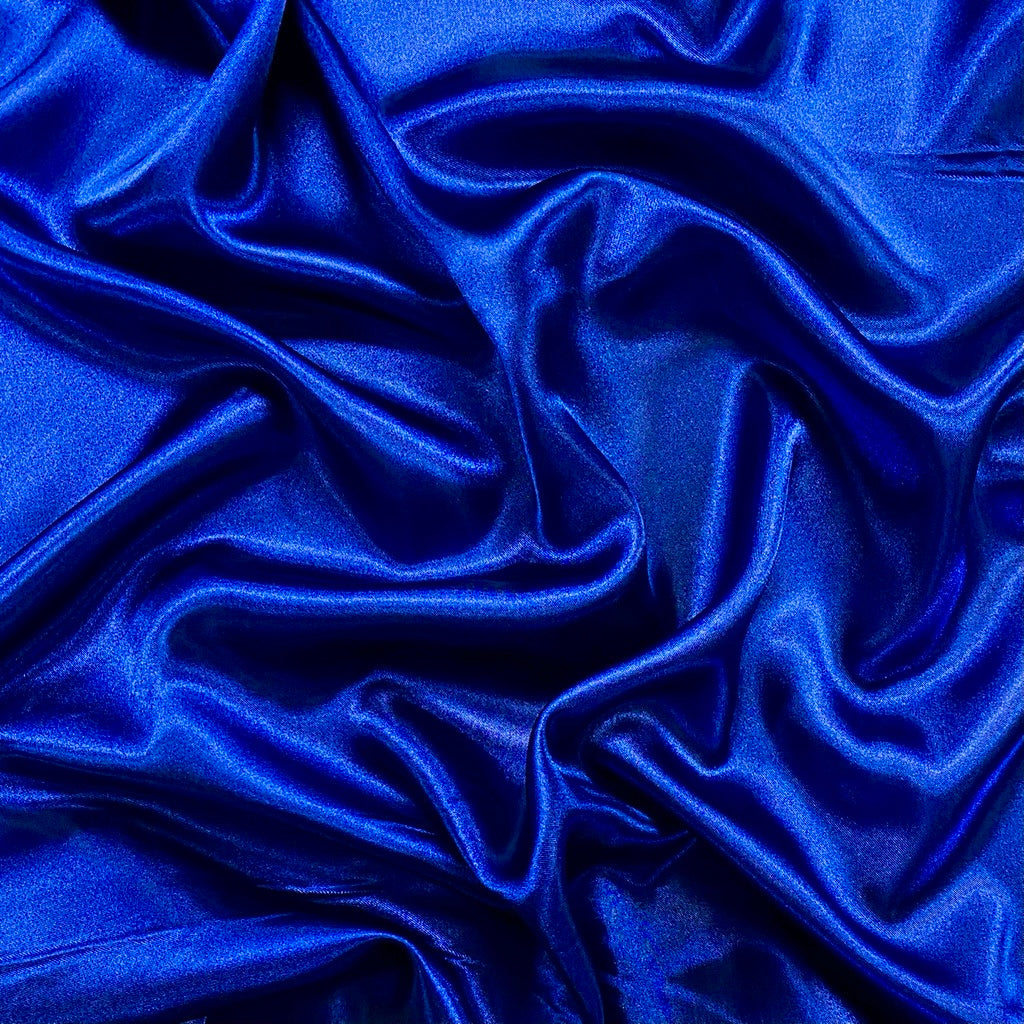 Royal Blue Liquid Diamond Satin Fabric