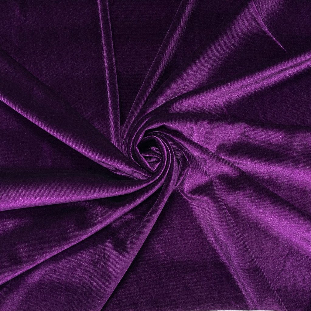 Purple Velvet Solid Dyed Fabric