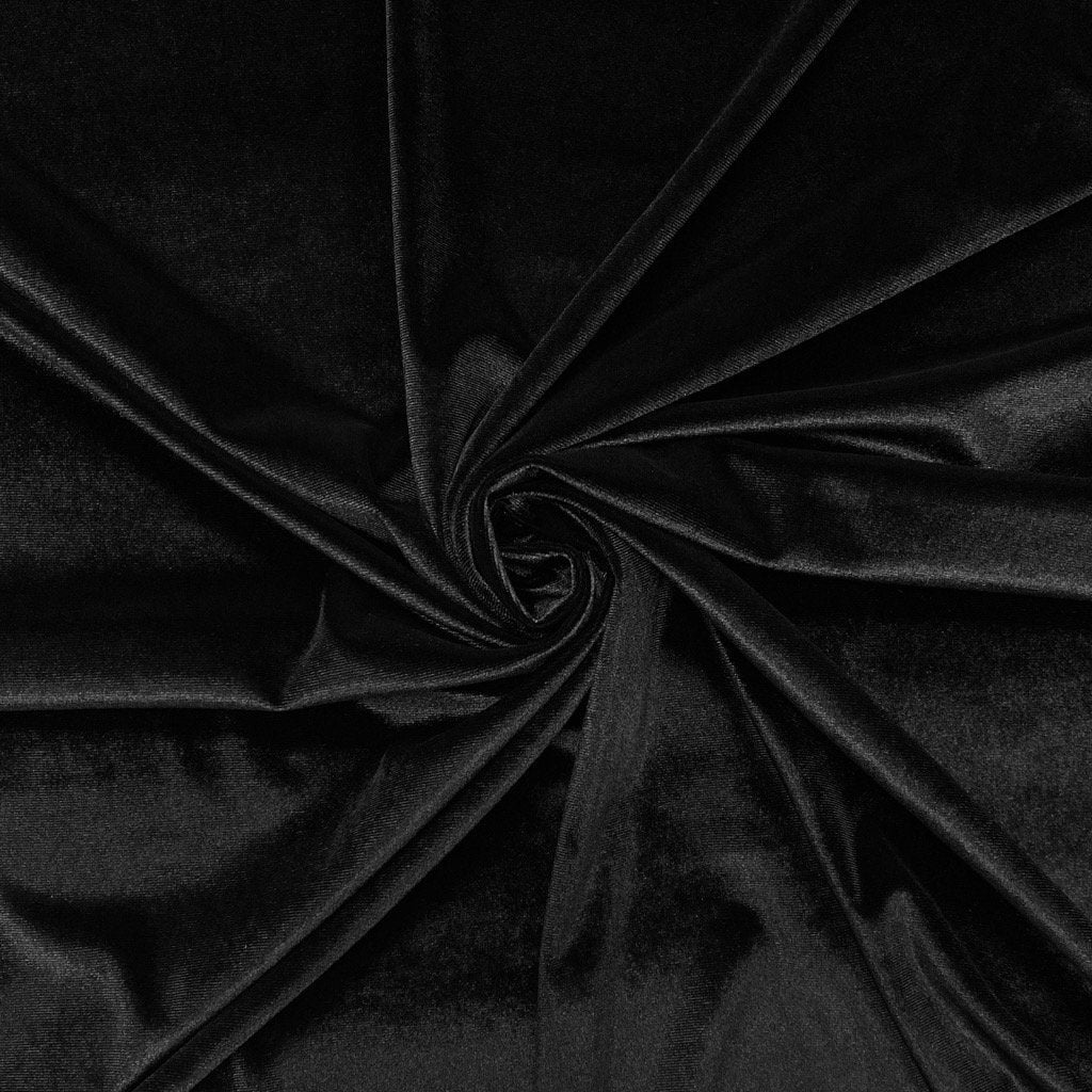 Black Plain Velvet Dyed Fabric