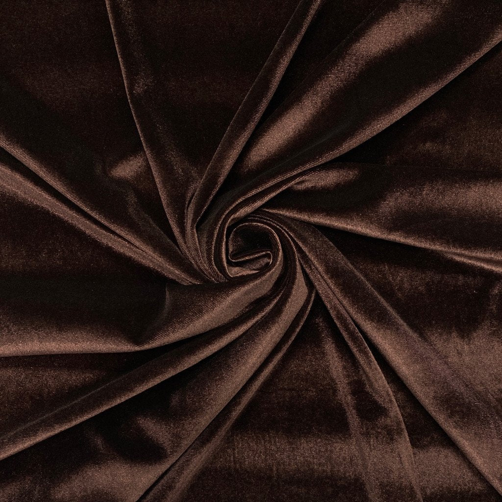 Brown Plain Velvet Fabric (Wholesale)