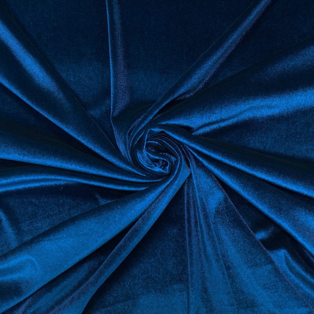 Teal Velvet Solid Dyed Fabric