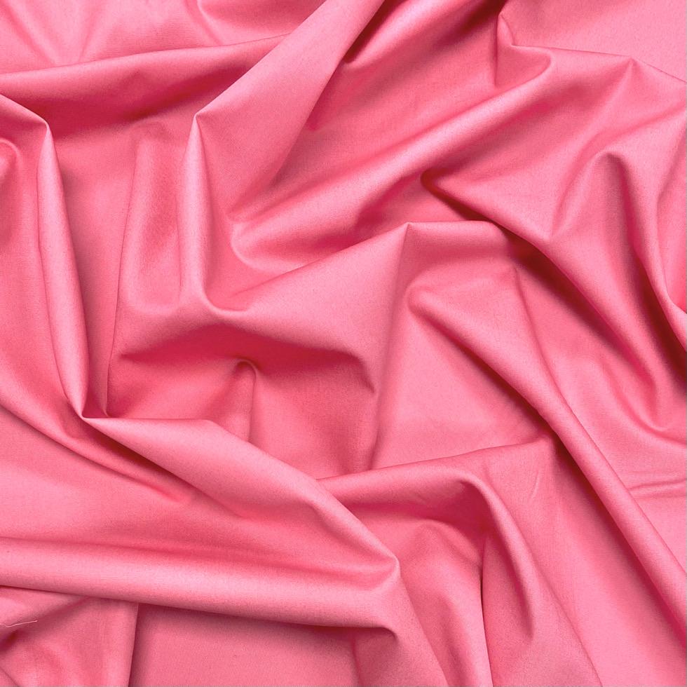 Blush Pink Plain Rose & Hubble Cotton Poplin Fabric