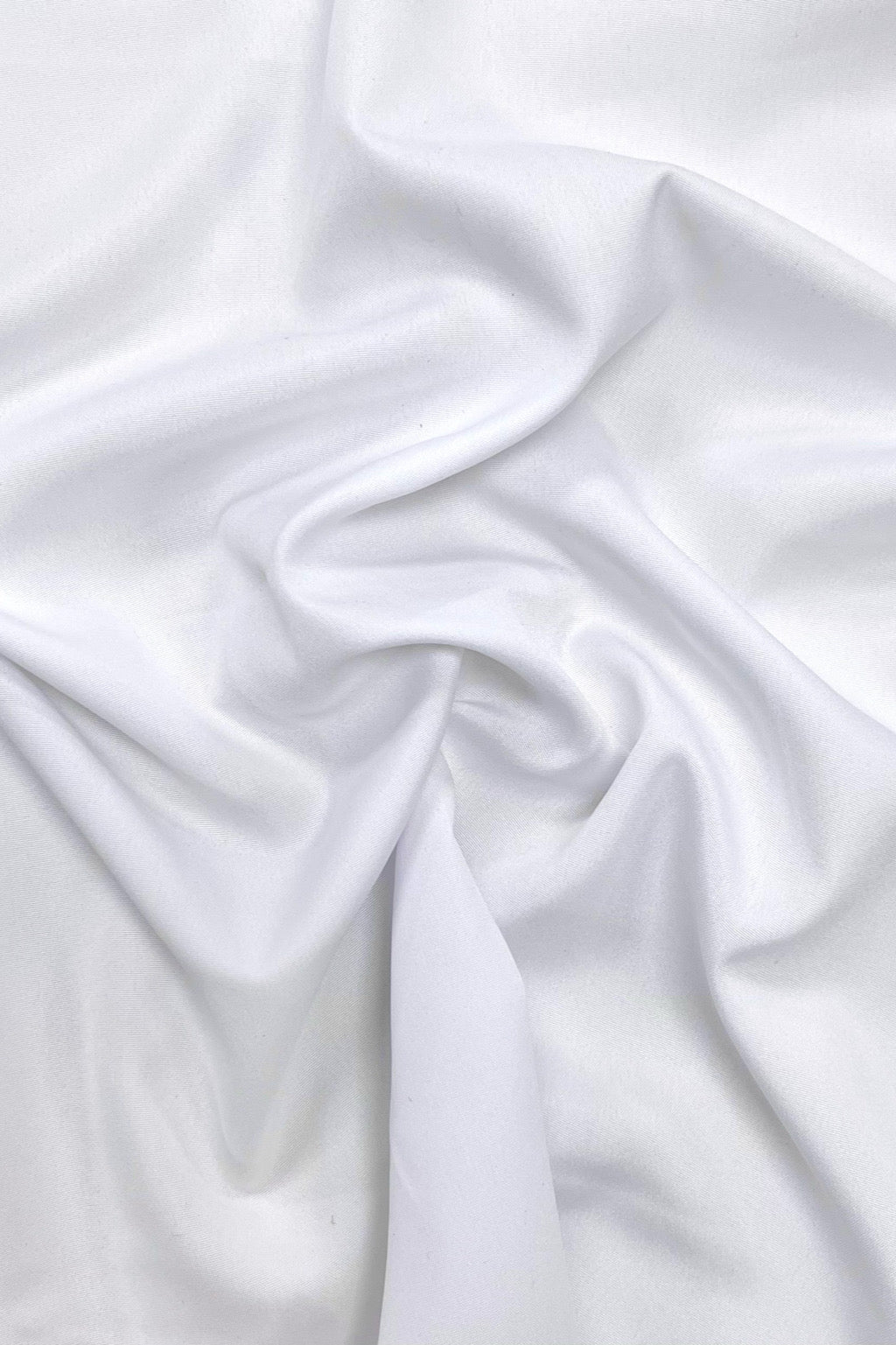 White Plain Smooth Crepe Polyester Fabric (Wholesale)