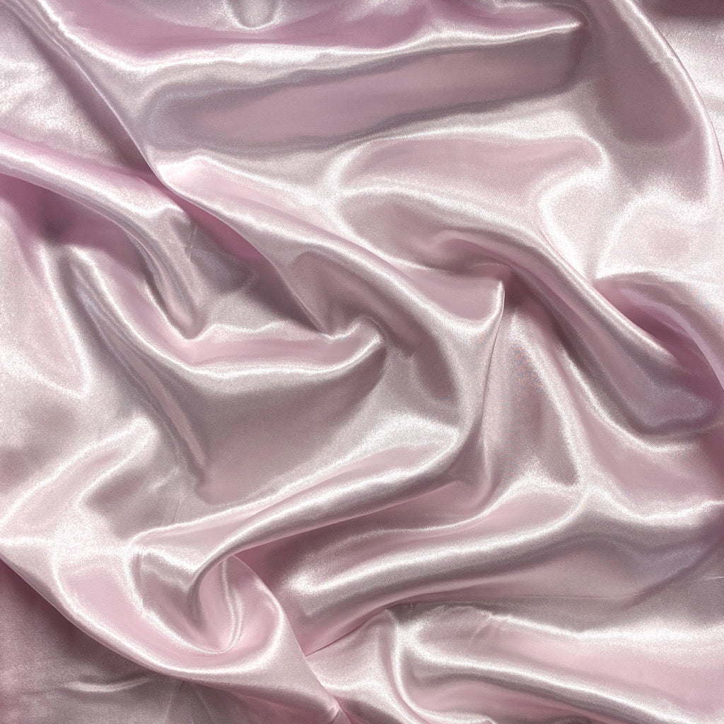 Light Pink Plain Liquid Diamond Satin Fabric