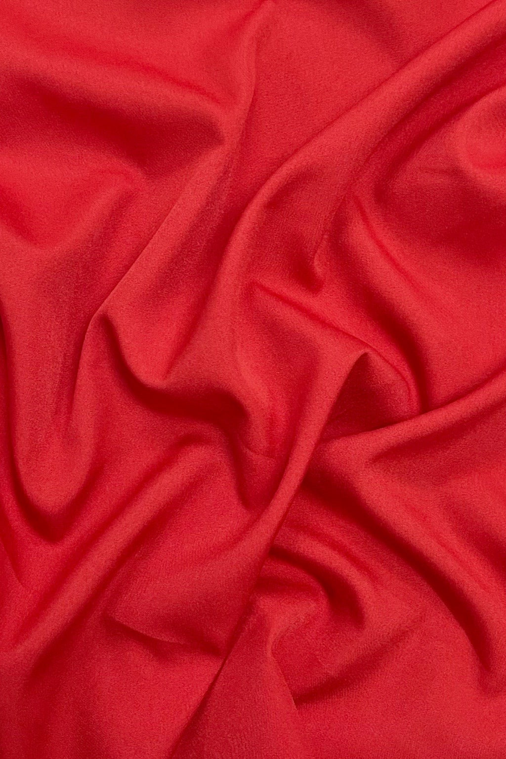 Red Plain Smooth Crepe Polyester Fabric