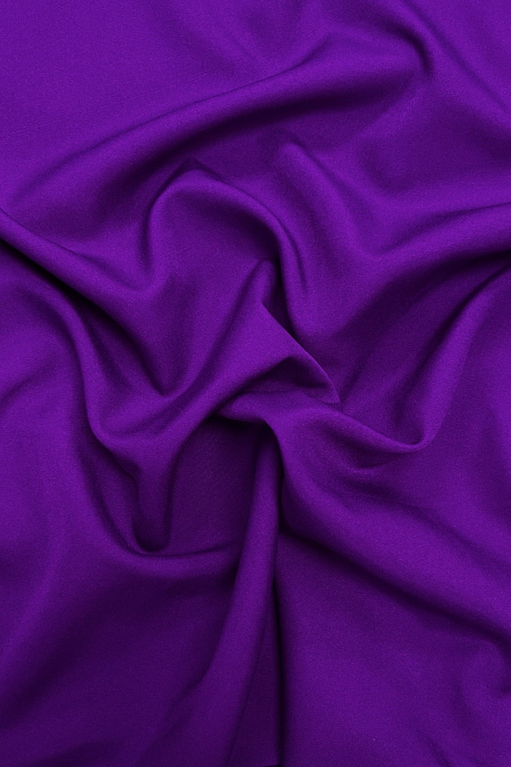 Purple Plain Smooth Crepe Polyester Fabric