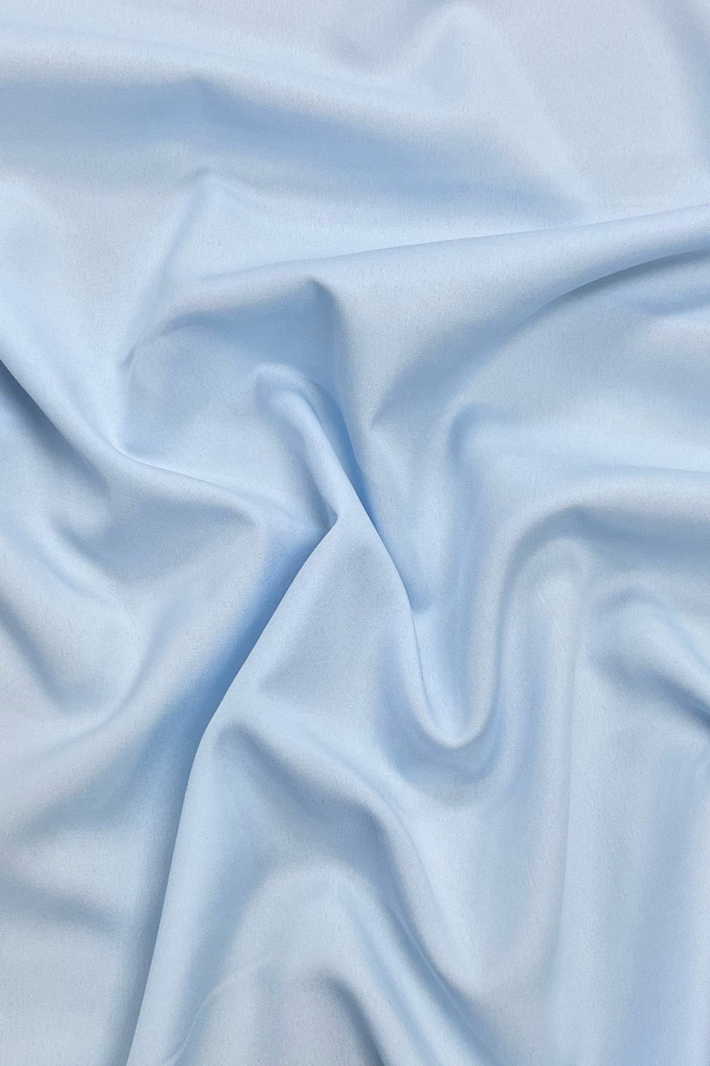 Light Blue Plain Smooth Crepe Polyester Fabric