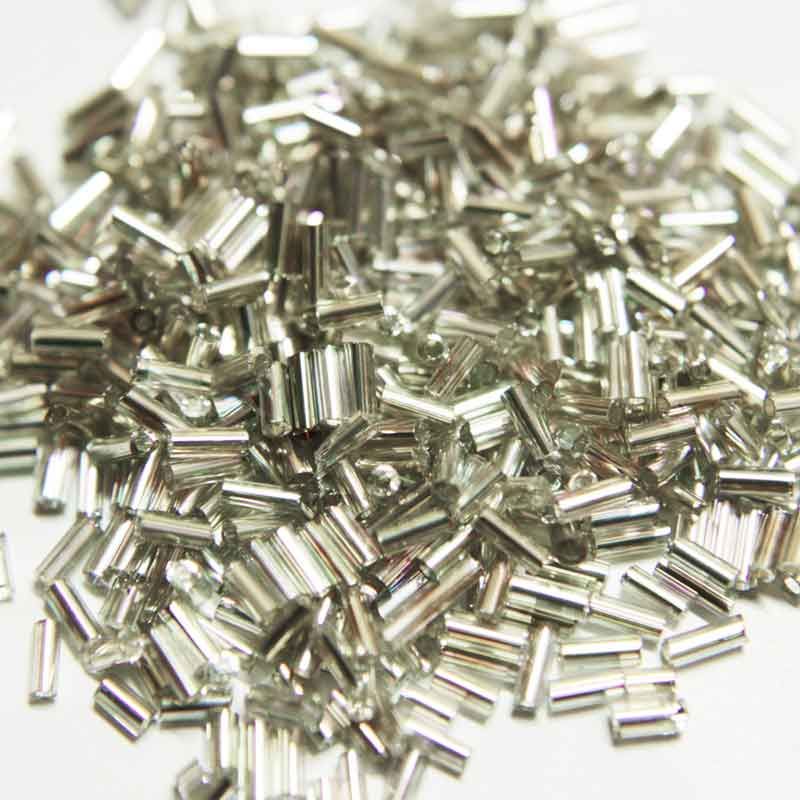 Silver Rainbow Transparent Pipe / Bugle Beads (Wholesale)