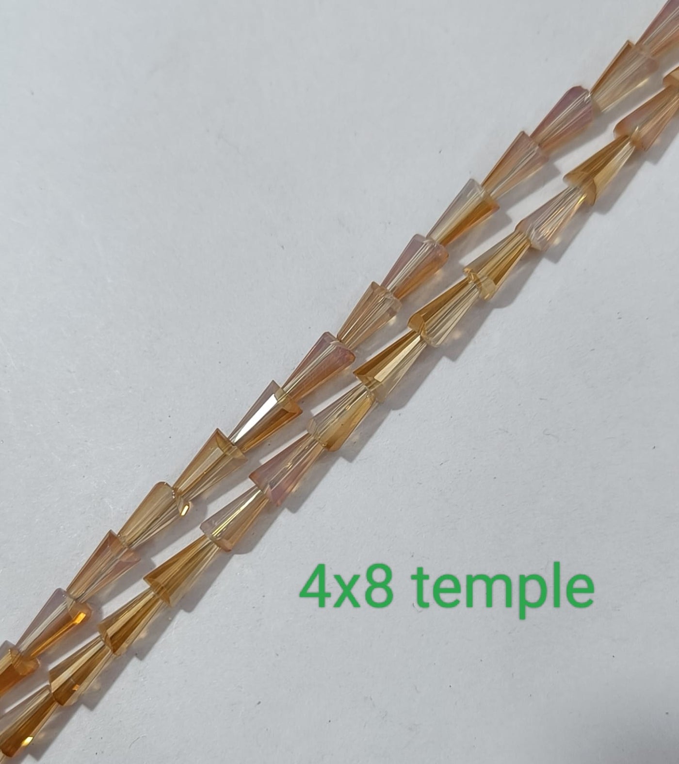 Light Champagne Conical Crystal Beads