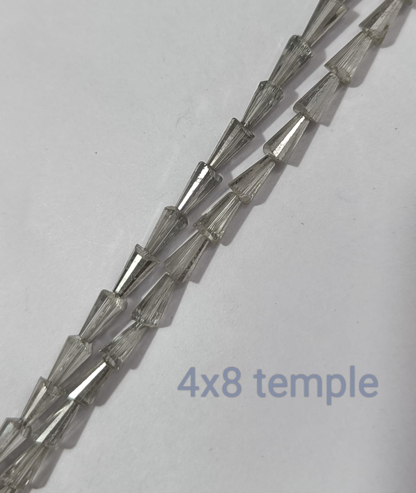 Silver Conical Crystal Beads