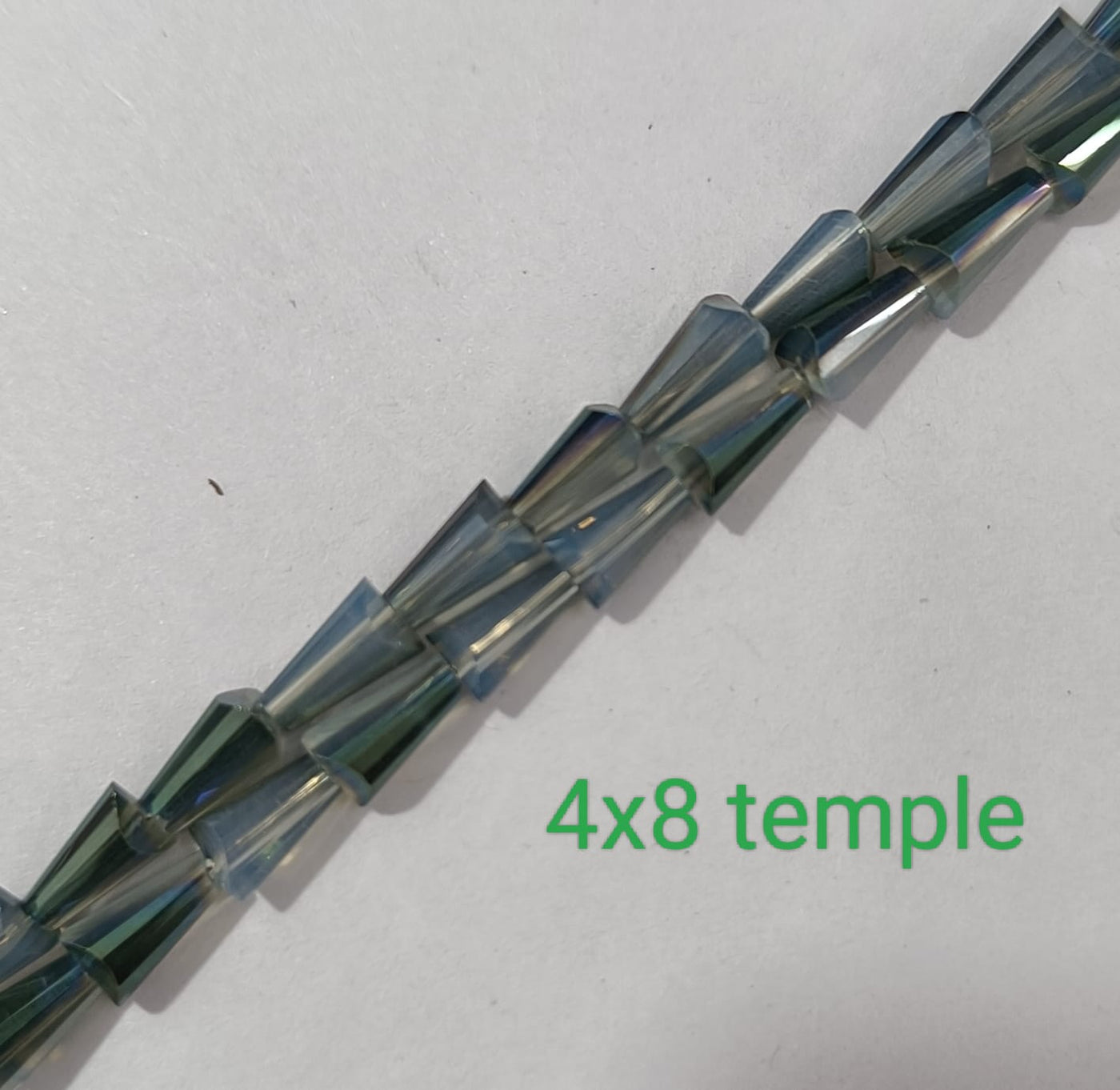 Blue Dual Tone Temple Crystal Beads