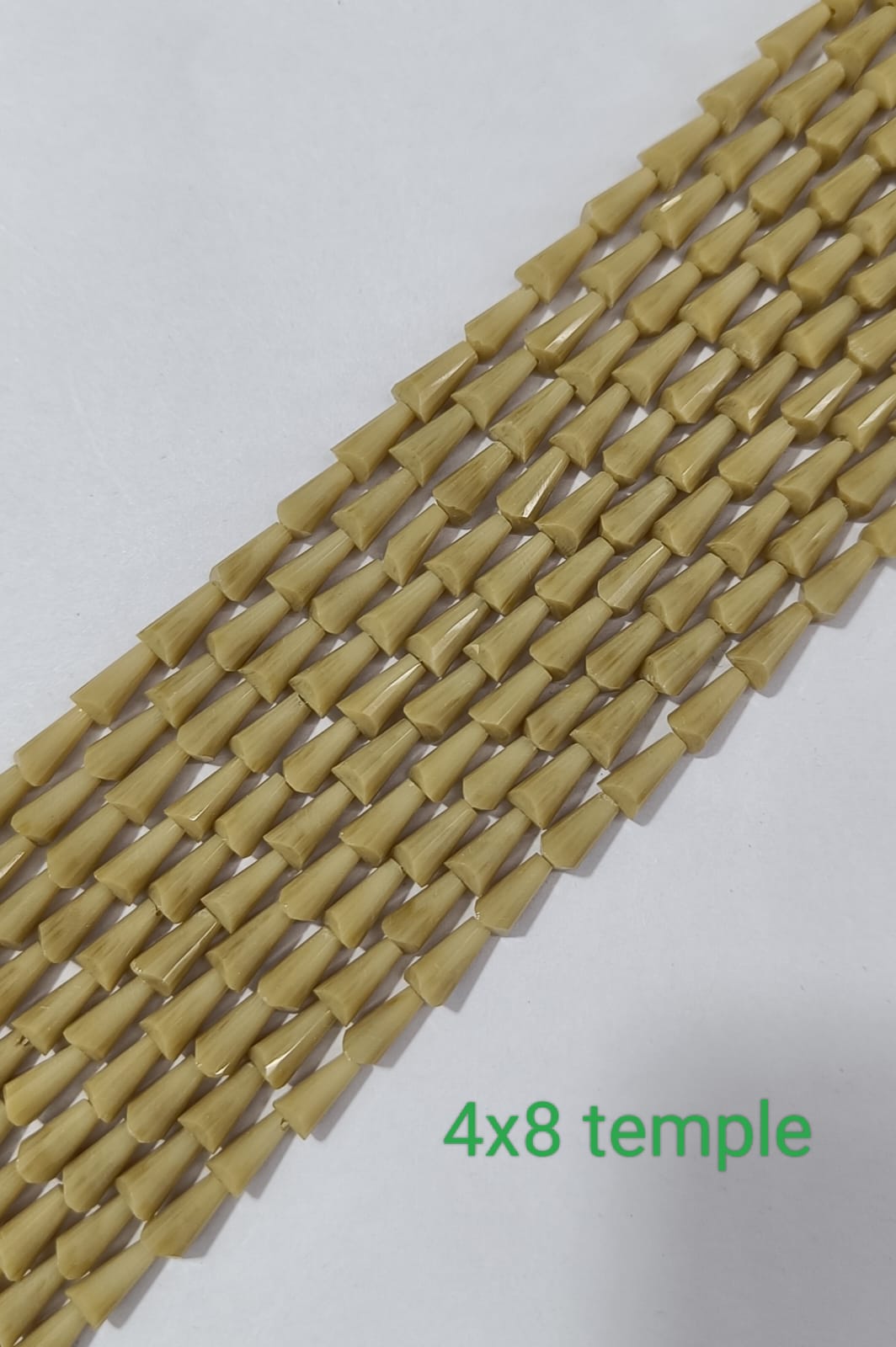 Sand Brown Conical Crystal Beads