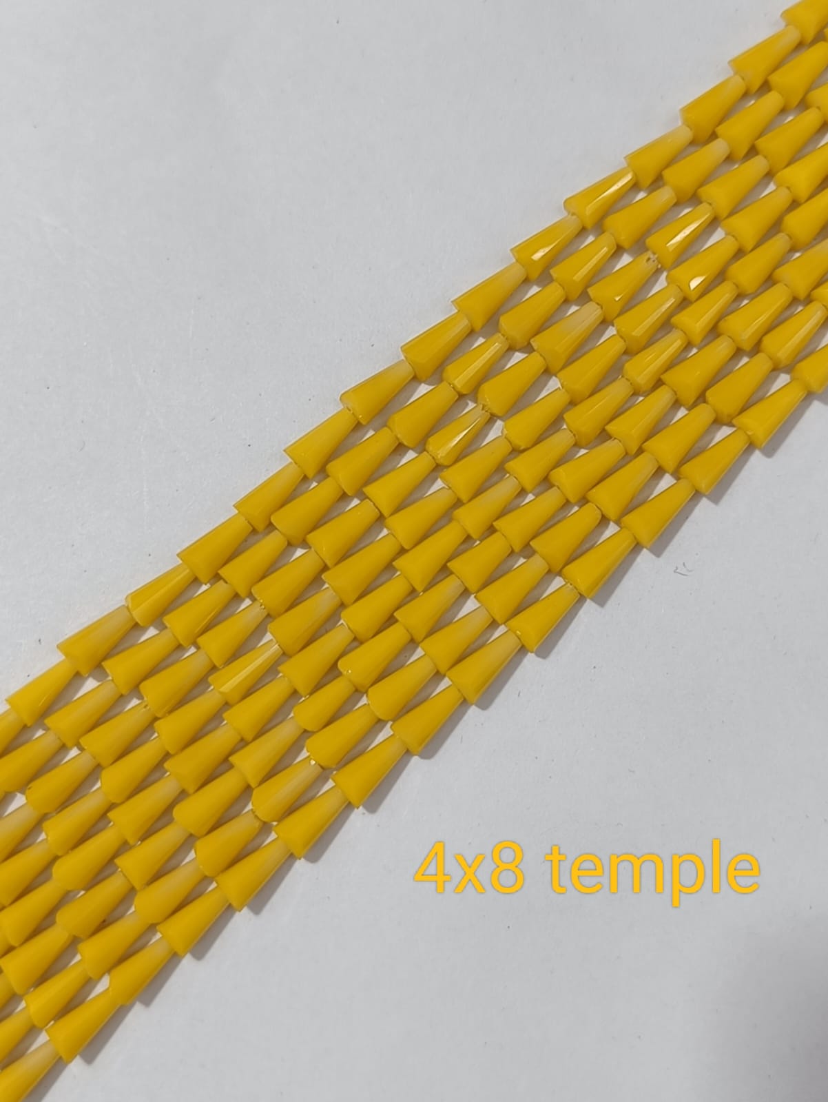 Deep Yellow Temple Crystal Beads