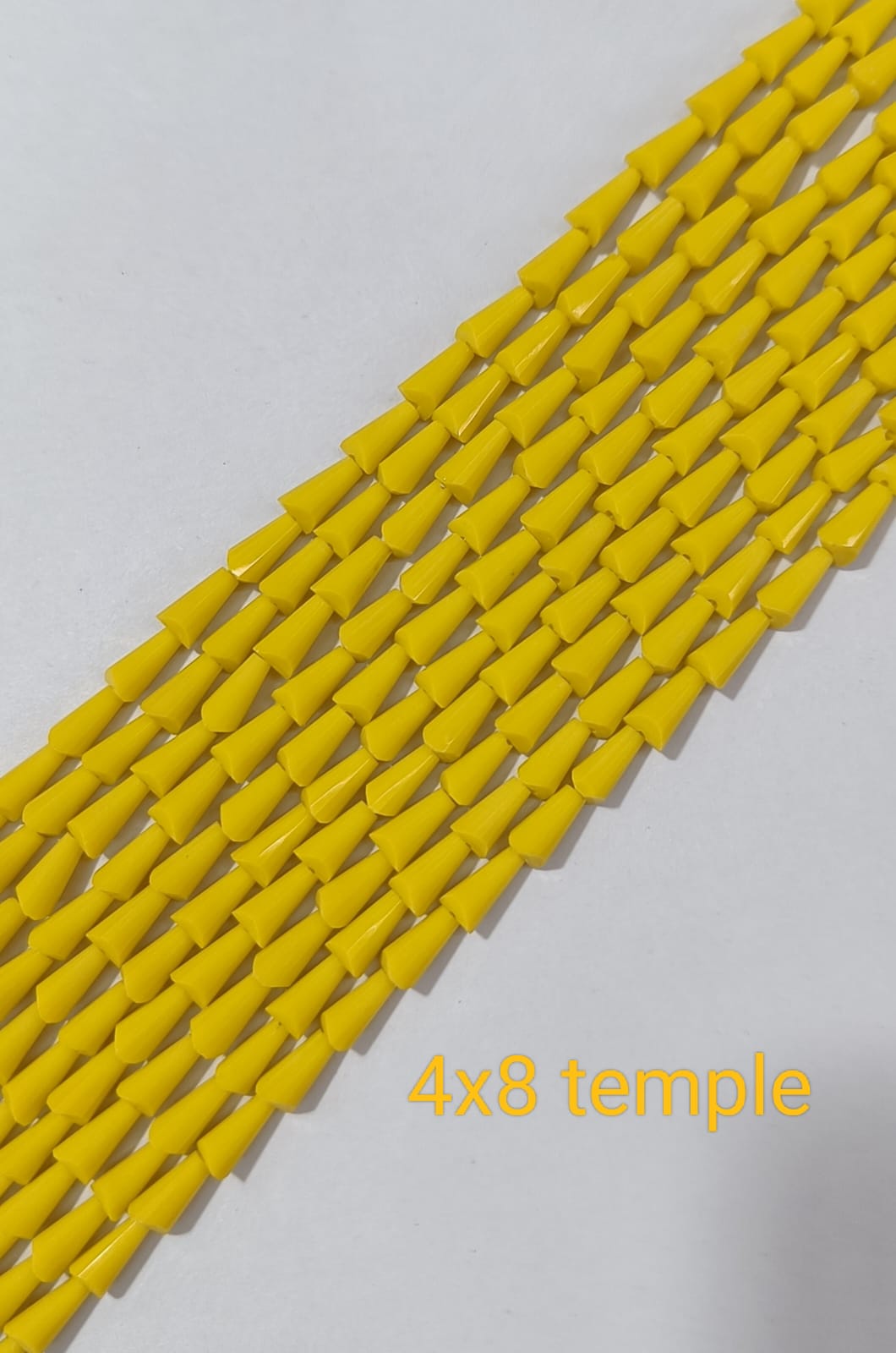 Bright Yellow Temple Crystal Beads