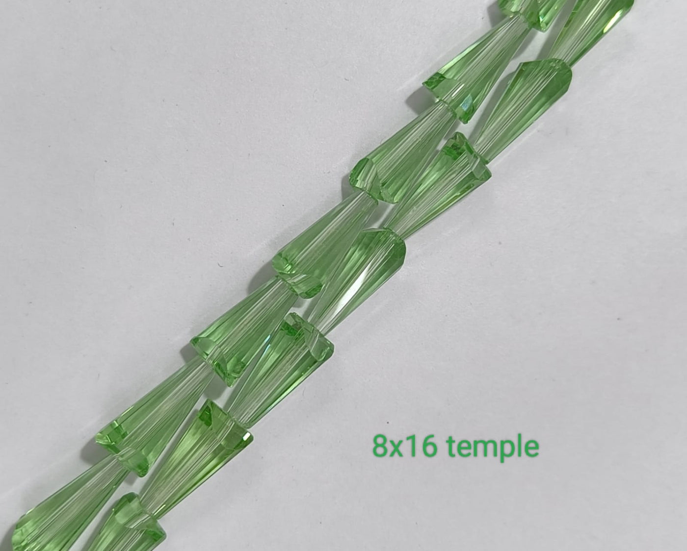 Green Transparent Temple Crystal Beads