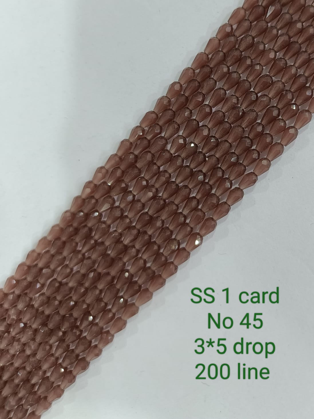 Brown Drop Crystal Beads