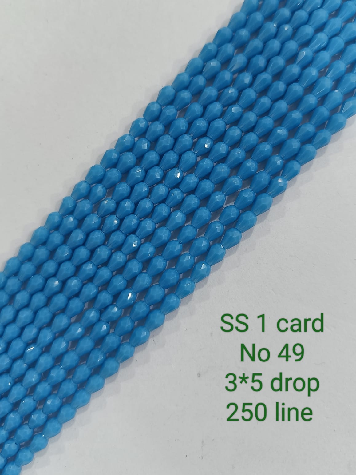 Blue Drop Crystal Beads