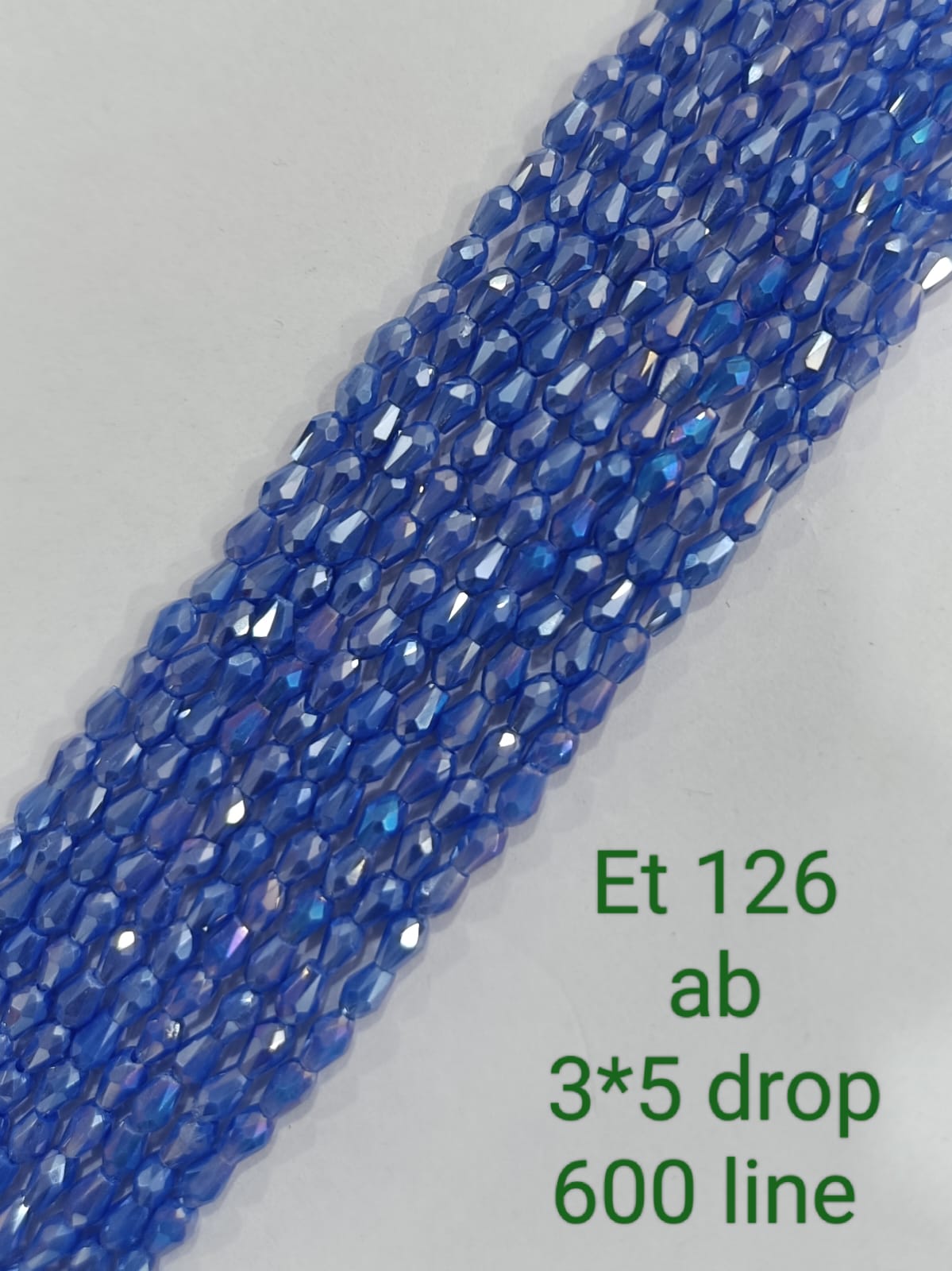 Blue Rainbow Drop / Briolette Crystal Beads