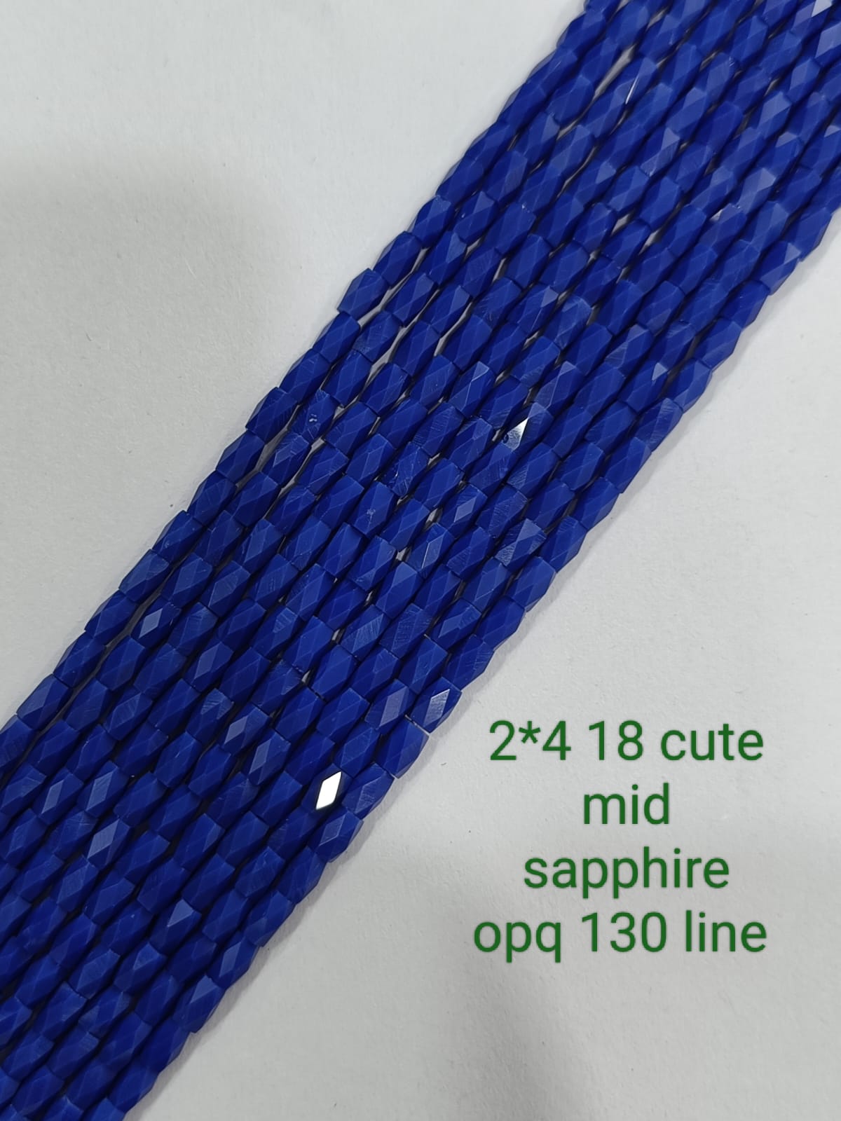 Royal Blue 18 Cut Drum Crystal Beads