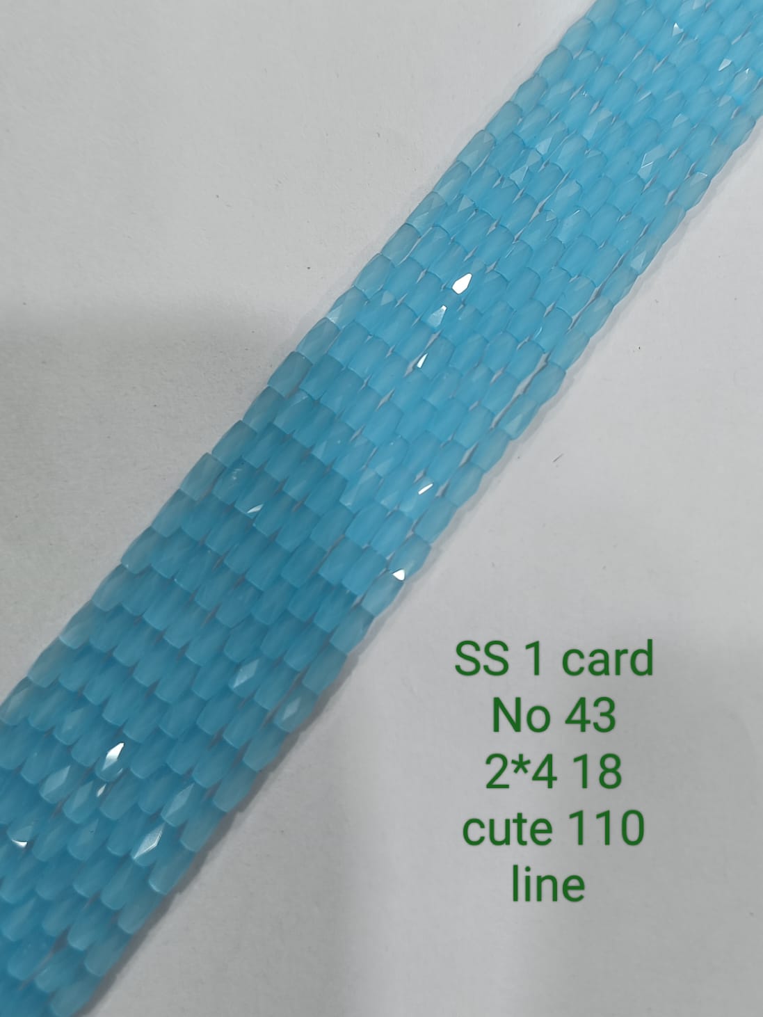 Sky Blue 18 Cut Drum Crystal Beads