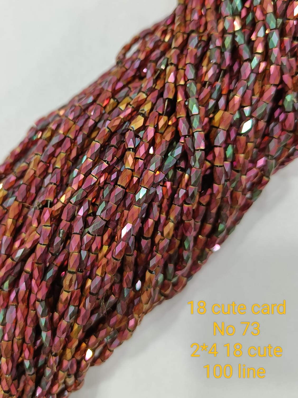 Multicolor 18 Cut Drum Crystal Beads