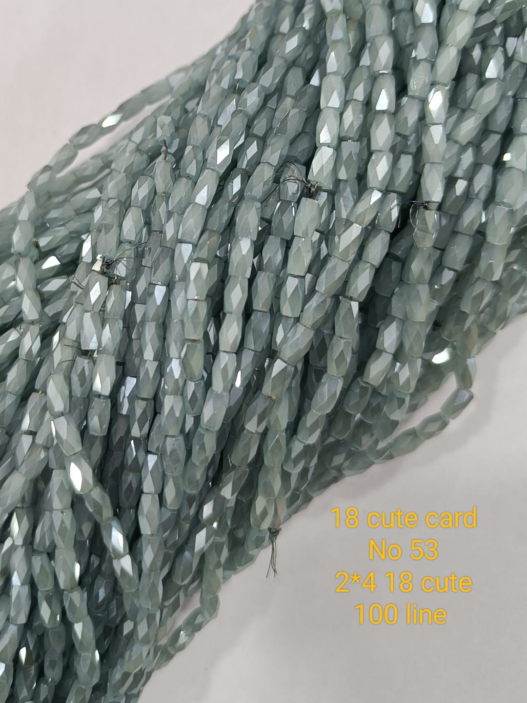 Pastel Blue 18 Cut Drum Crystal Beads