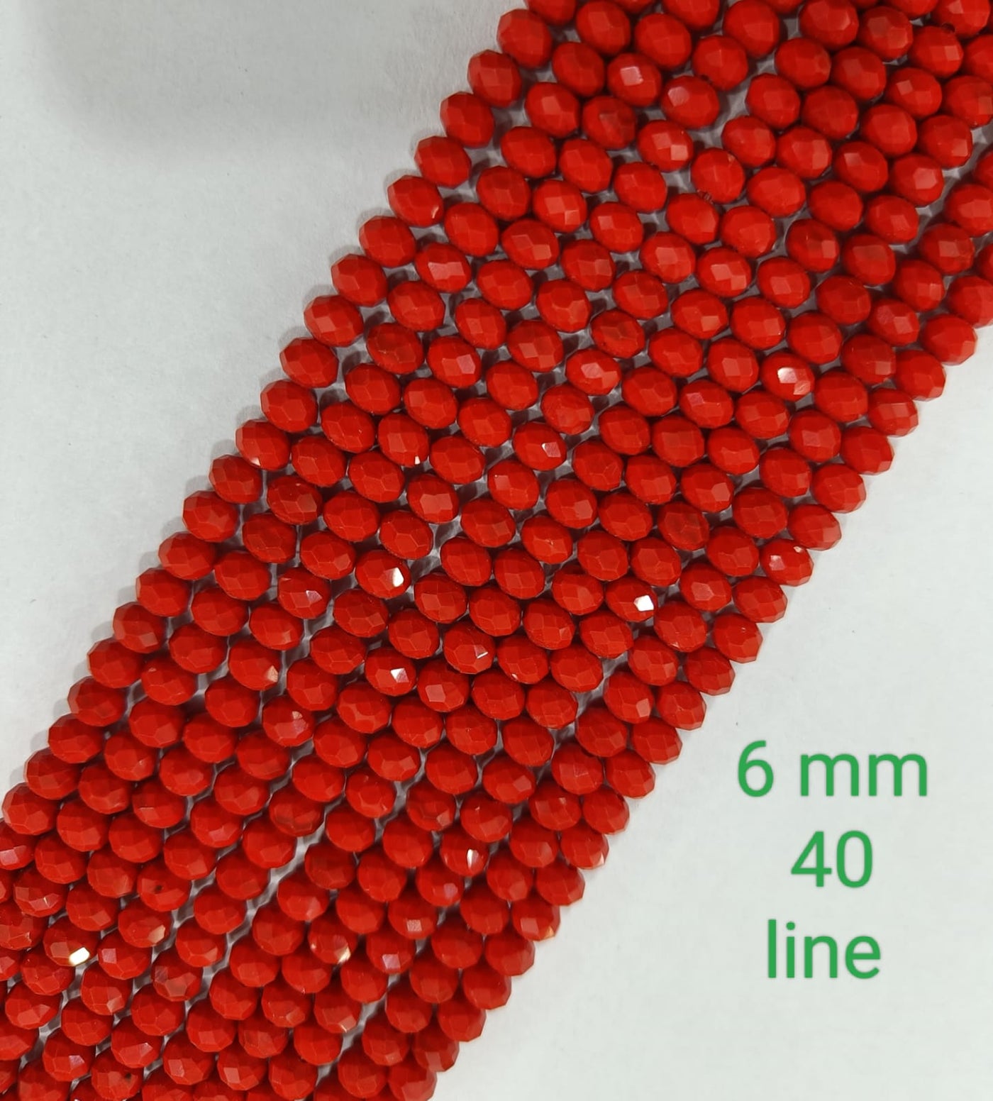 Deep Red Tyre Crystal Beads (Wholesale