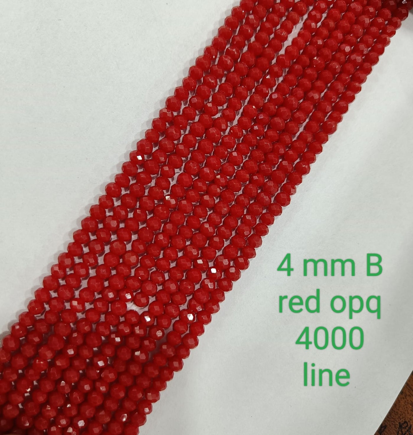 Red Tyre Crystal Beads