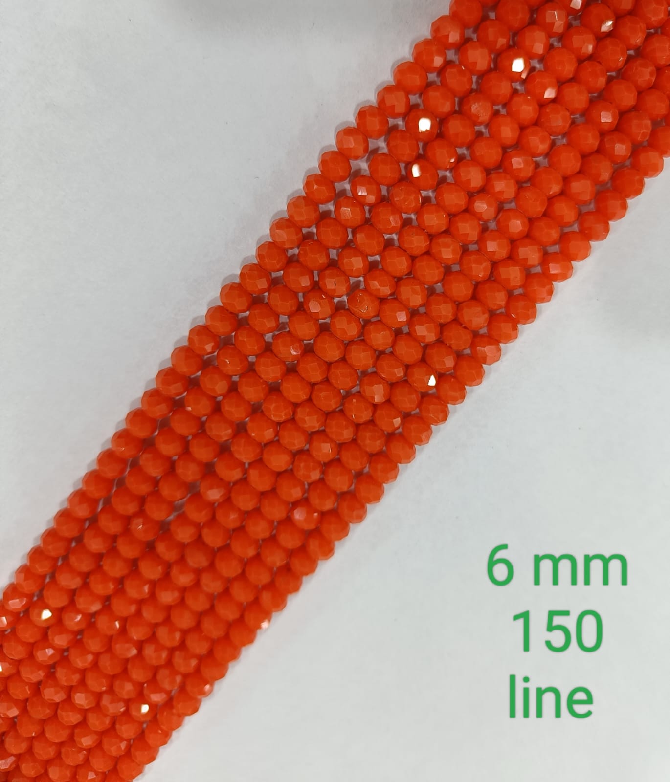 Orange Tyre Crystal Beads