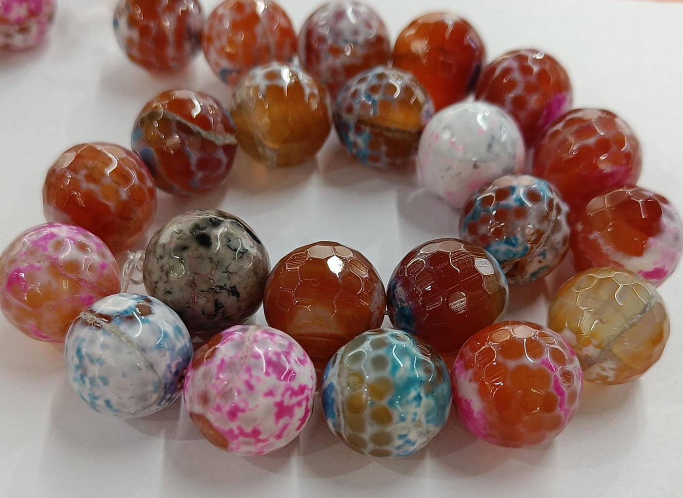 Multicolor Banded Agate Stones