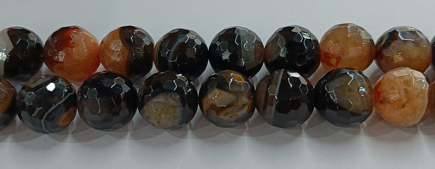 Orange & Black Banded Agate Stones