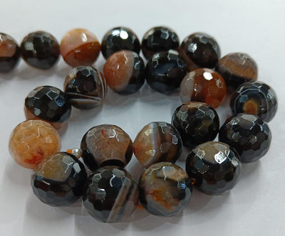 Orange & Black Banded Agate Stones