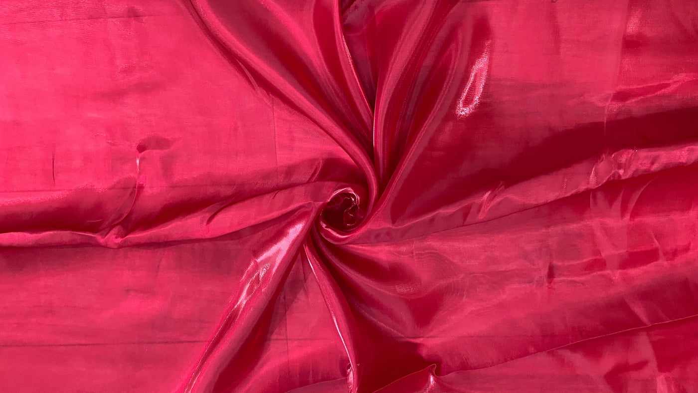 Rose Red Jimmy Chu Quartz Heavy Organza Silk Fabric