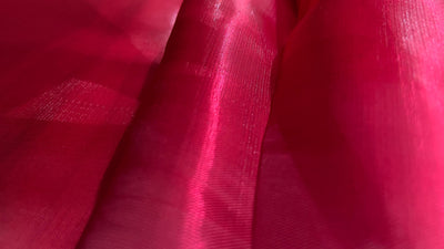 Rose Red Jimmy Chu Quartz Heavy Organza Silk Fabric