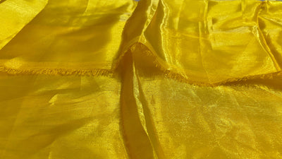 Mustard Yellow Jimmy Chu Heavy Organza Silk Fabric