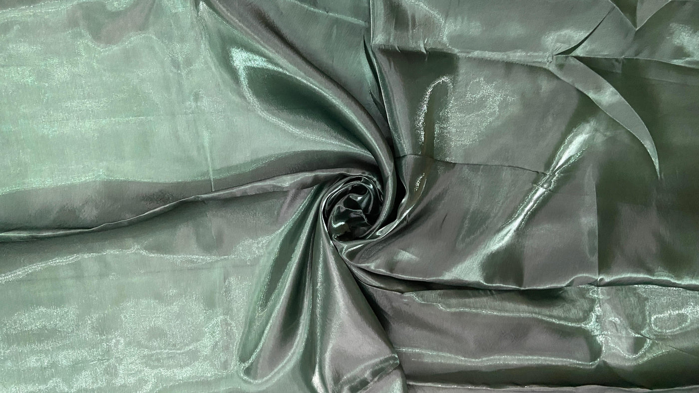 Bottle Green Jimmy Chu Organza Heavy Silk Fabric