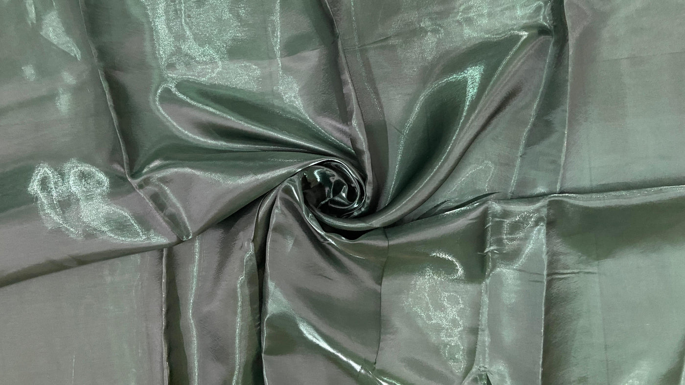 Bottle Green Jimmy Chu Organza Heavy Silk Fabric