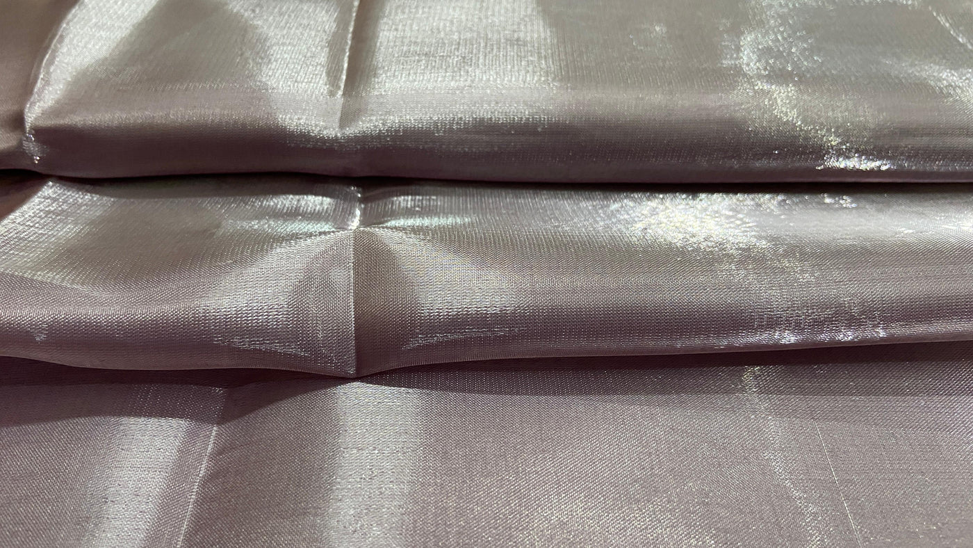 Gold Pink Jimmy Chu Heavy Organza Silk Fabric