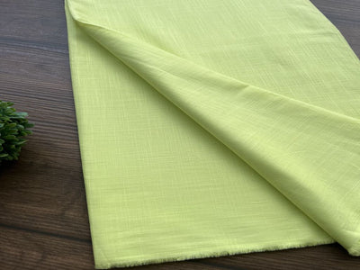 Neon Green Plain Linen Fabric