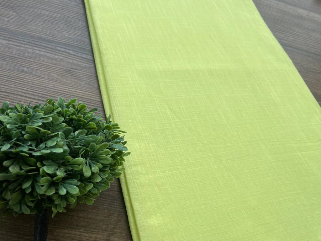 Neon Green Plain Linen Fabric (Wholesale)