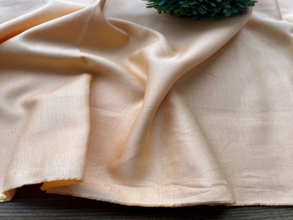 Peach Plain Premium Linen Fabric (Wholesale)