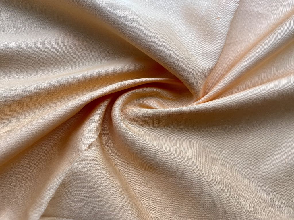 Peach Plain Premium Linen Fabric (Wholesale)